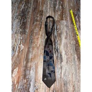 Men’s Vintage Don Loper Beverly Hills Brown Patterned Tie